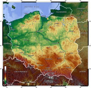 Топографічна карта Польщі