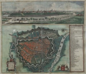Гданськ у сімнадцятому столітті, оточений кільцем укріплень