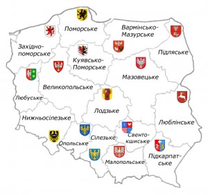 Карта воєводств Польщі