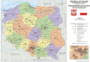 Адміністративний поділ Польщі. Карта