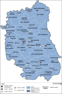 Люблінське воєводство - Карта
