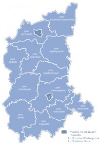 Карта Любуського воєводства