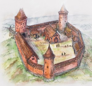 Малюнок не зруйнованого замку Черськ