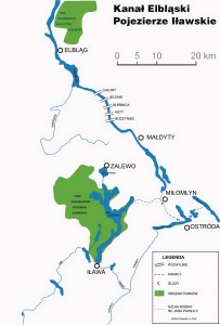 Ельблонгський канал - Карта