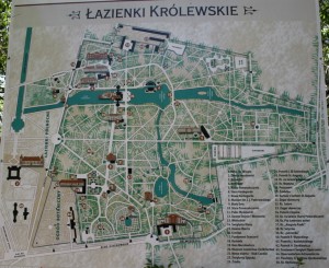 Королівські Лазенки - Карта
