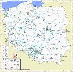 Залізниця Польщі - Карта