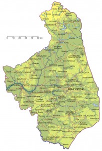 Карта Підляського воєводства