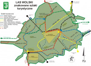 Туристична карта  Вольського лісу